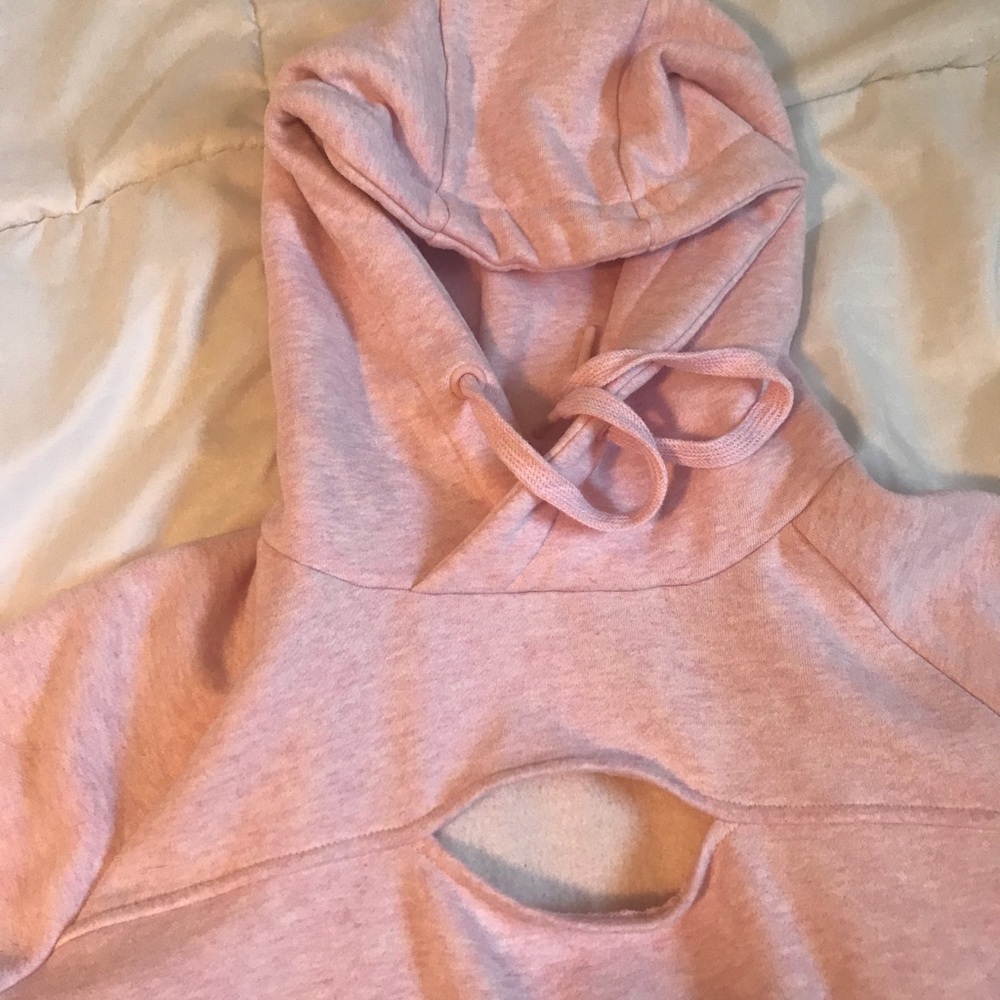 Gymshark raw edge hoodie pink